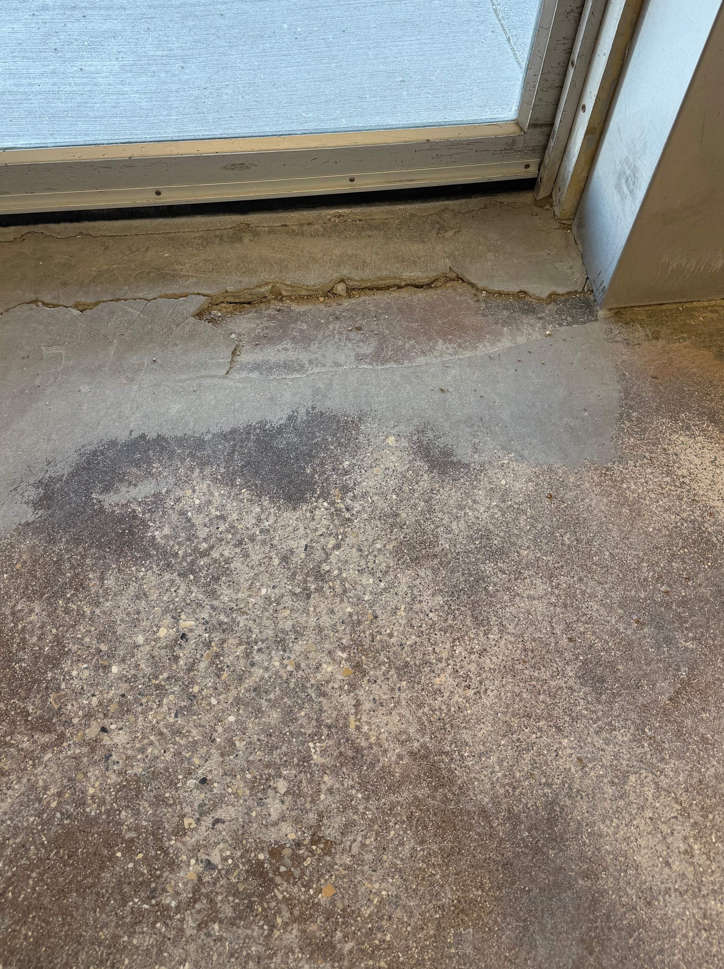 Concrete floor trip hazard
